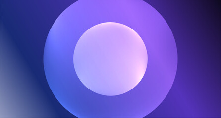 Neon glass circle copyspace for your text or product presentation geometric background. Vector illustration For Wallpaper, Banner, Background, Card, Book Illustration, landing page