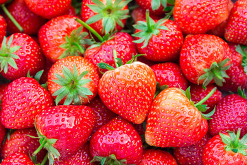Fresh strawberries background