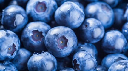 Blueberry background. Macro shot of fresh blueberries. Healthy food concept.