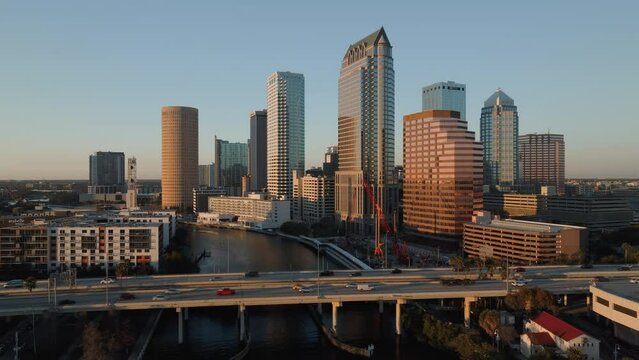 Aerial view over Tampa