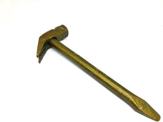Iron hammer isolated on white