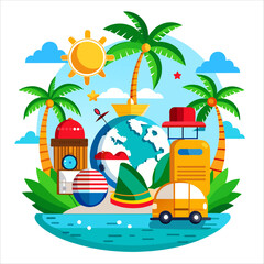 summer vacation illustration