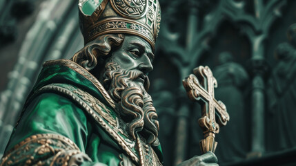 Fototapeta na wymiar A chance to honor St. Patrick the patron saint of Ireland and his missionary work to spread Christianity.