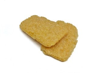white isolated corn snack