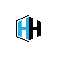 Letter HH in the Box Design Logo Vector