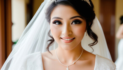Naklejka premium portrait of a bride