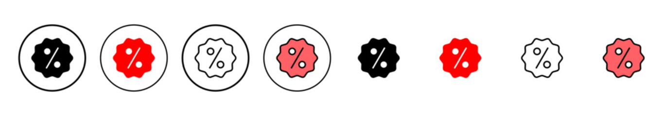 Discount icon vector illustration. Discount tag sign and symbol