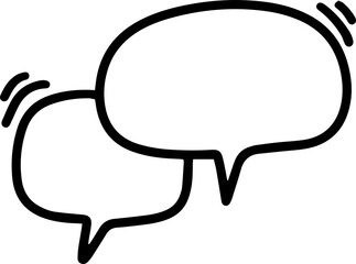 Speech bubbles text, chat, message