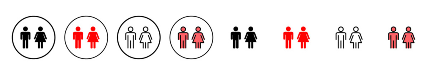 Man and woman icon vector illustration. male and female sign and symbol. Girls and boys