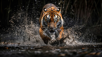 A striking photograph of a tiger representing its strength and fierce energy in Hindu and Buddhist healing practices as a symbol of the primal energy needed for growth and