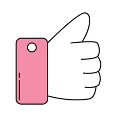 Hand Thumb Up icon. Finger up symbol. I like sign