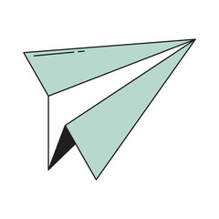 Airplane paper vector. Paper airplane sketch icon for infographic, website or app.