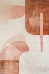 Three Interlocking Circles: Modern Abstract in Red, Gray and White