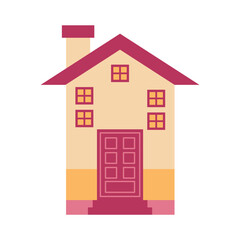 Simple house vector. Flat style modern building