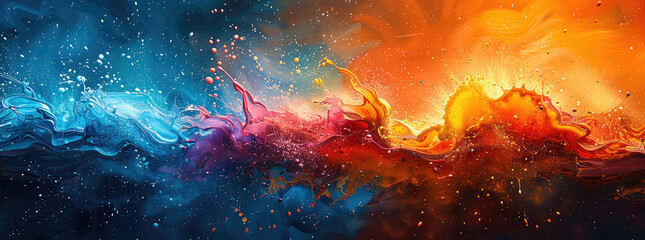 Obraz na płótnie Canvas Splash background for graphics use. Created with Ai