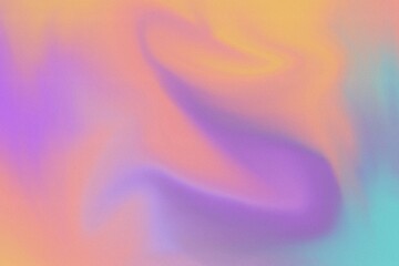 Purple, pink, and yellow abstract liquid gradient background. Blurred color wave aesthetic. Vibrant gradient with noise grain paper textured. Wallpaper, web cover, banner, poster, backdrop.