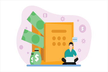 Finance Business Flat Design Illustration