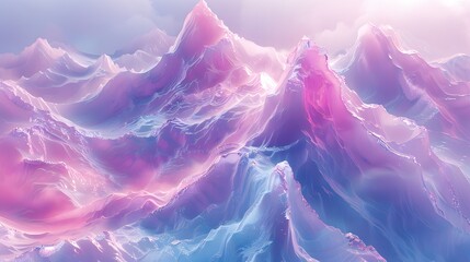 a pink and purple colored ice mountain