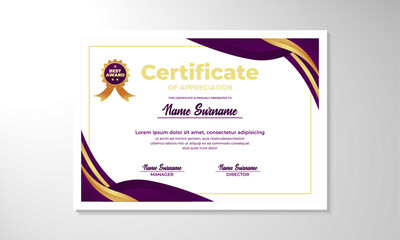 elegant gradient certificate design template