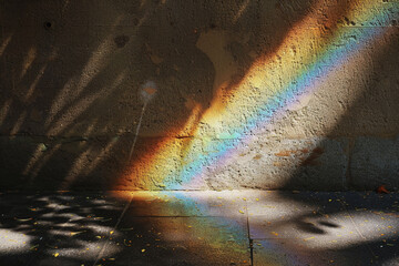 Rainbow casting shadows