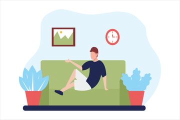 Weekend Activity Flat Illustration Design