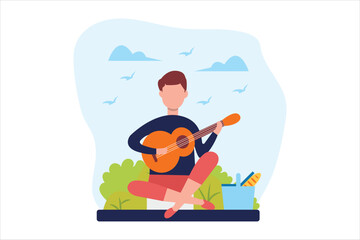 Weekend Activity Flat Illustration Design