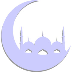 Mosque Moon Silhouette