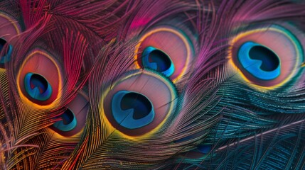 Abstract background with peacock feather pattern background