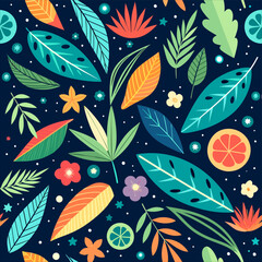 seamless floral pattern with flowers