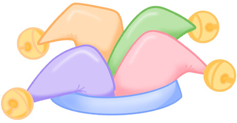 Pastel clown's pointed hat