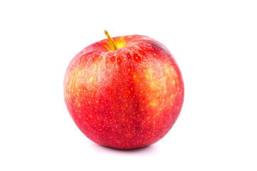 Close up fresh red apple on a white background