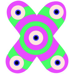 Letter X Monster Character