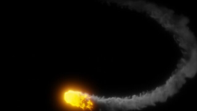 spirall fireball meteor