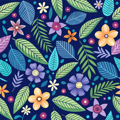 seamless pattern with flowers