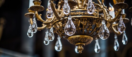 Close up of an ornamental chandelier