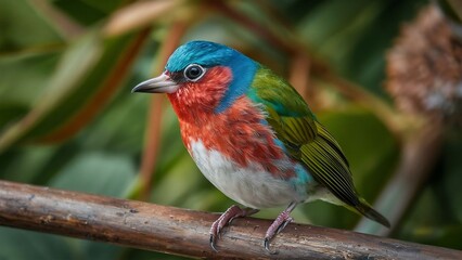 Follow bird beneath canopy tropical paradise whose feathers equal vibrant blossoms far-off flowers. flits among the trees, plumage,  symphony pinks, oranges, and purples, creates a spectacle color.
