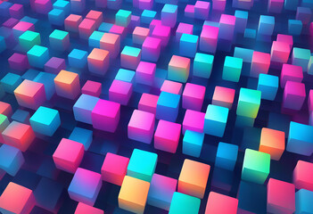 Cube Gradient Wallpaper, Background, Gradient, Cube, Colorful, Wallpaper, Abstract, Vibrant, Design, Texture, Pattern, Modern, Decoration, Artistic, Digital, AI Generated