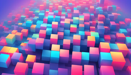 Cube Gradient Wallpaper, Background, Gradient, Cube, Colorful, Wallpaper, Abstract, Vibrant, Design, Texture, Pattern, Modern, Decoration, Artistic, Digital, AI Generated