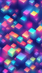 Cube Gradient Wallpaper, Background, Gradient, Cube, Colorful, Wallpaper, Abstract, Vibrant, Design, Texture, Pattern, Modern, Decoration, Artistic, Digital, AI Generated