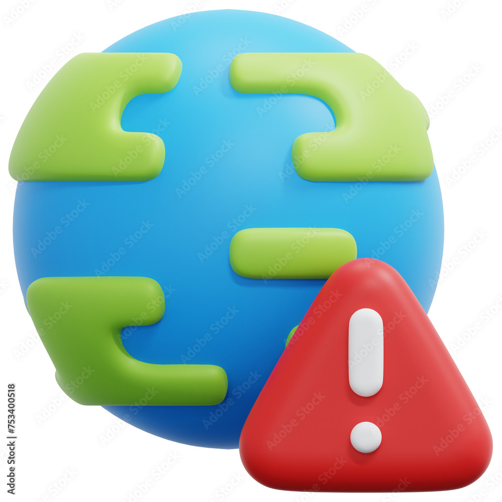 Canvas Prints world 3d render icon illustration