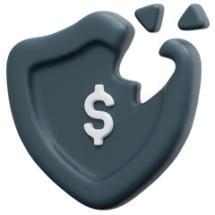 protection 3d render icon illustration