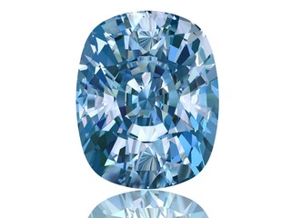 beautiful gem on white background (high resolution 3D image)
