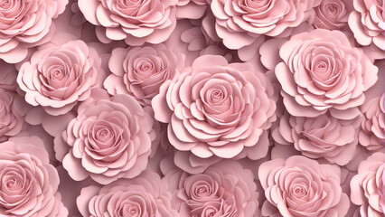 Pink roses seamless pattern.