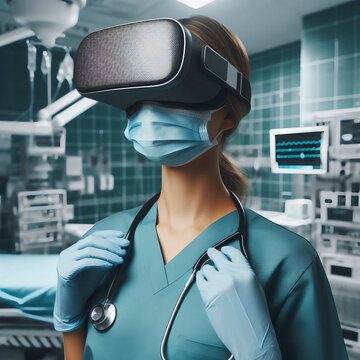 doctor with stethoscope in hospital