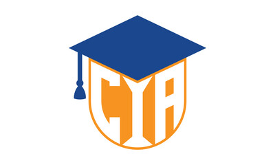 CIA initial letter academic logo design vector template. school college logo, university logo, graduation cap logo, institute logo, educational logo, library logo, teaching logo, book shop, varsity	 - obrazy, fototapety, plakaty