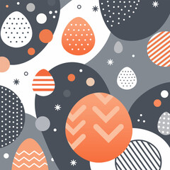 happy easter eggs banner. trendy easter pattern design with typography, eggs in pastel colors. modern minimal style. poster, greeting card, 