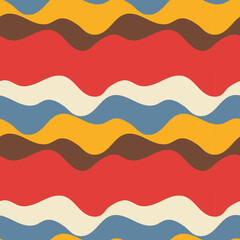 Multicolored Horizontal Wavy Ripple Pattern Background