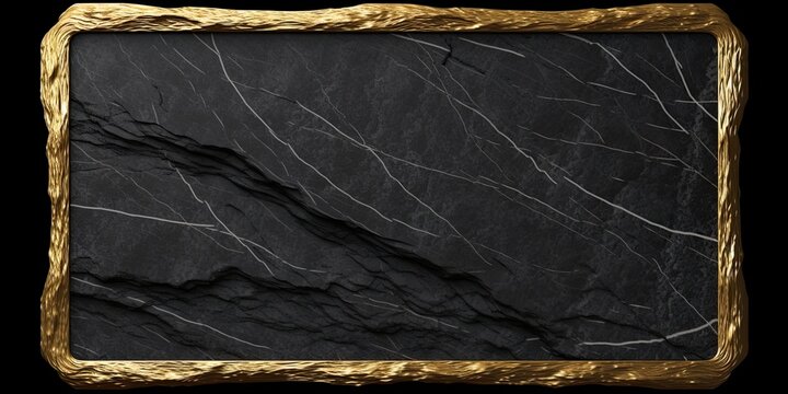 Intricate gold patterns embellish the natural black marble texture, creating a stunning background that exudes elegance and sophistication for product design