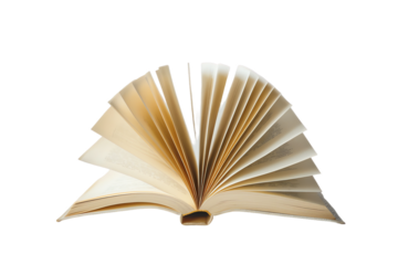 An open book on white invites exploration of knowledge through its pages