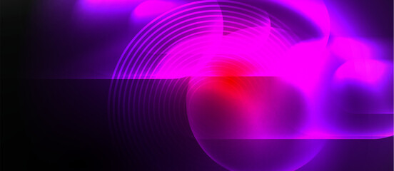 Neon magic light design. Vector Illustration For Wallpaper, Banner, Background, Card, Book Illustration, landing page